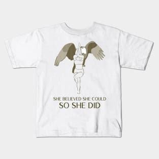 She Believed She Could So She Did Kids T-Shirt